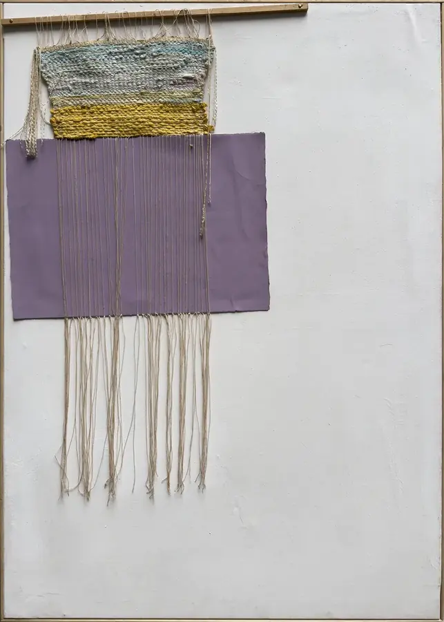 Composizione intessitura e cartoncino colorato, 2012, Andrea Cesari