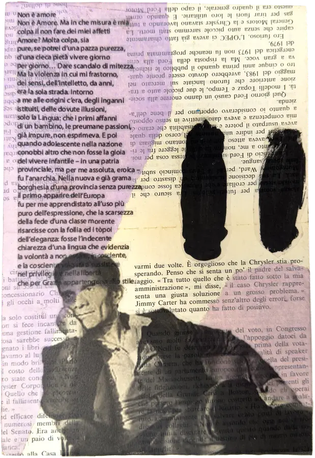 Untitled, Ink on newsprint